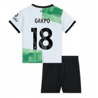 Liverpool Cody Gakpo #18 Replika babykläder Bortaställ Barn 2023-24 Kortärmad (+ korta byxor)